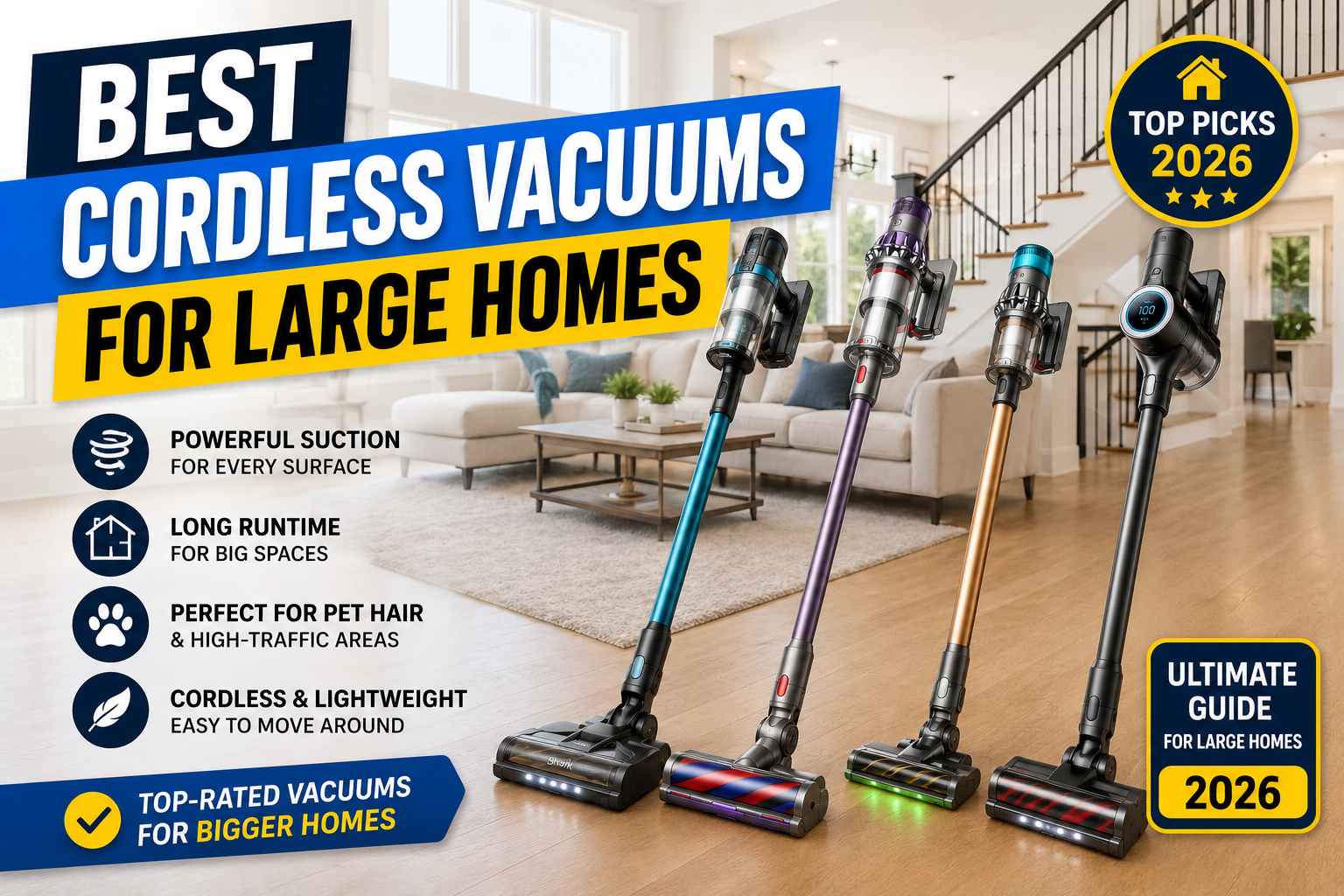 The Best Cordless Vacuums For Large Homes of 2026
